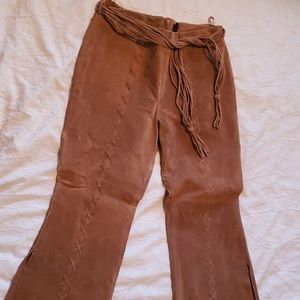 Suede Leather Pant and and Camisole set